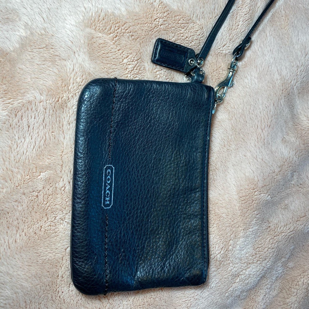 Small Black Coach Wristlet